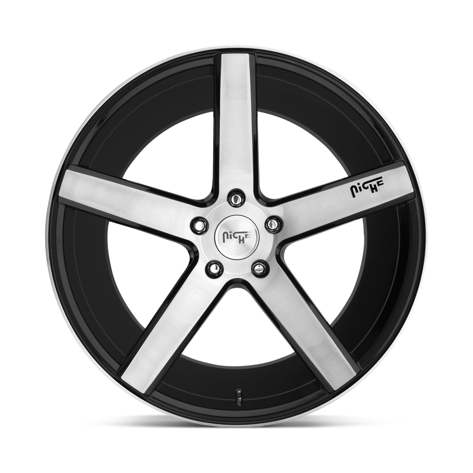 Niche M124 Milan 18x8 Gloss Black Brushed 40mm ET 72.56mm CB 5x114.3