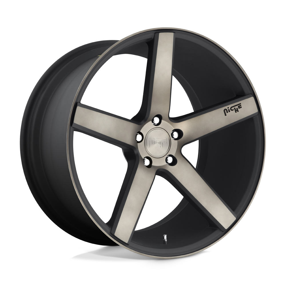 Niche M134 Milan 19x8.5 Matte Black w/DDT Machined 35mm ET 72.56mm CB 5x114.3