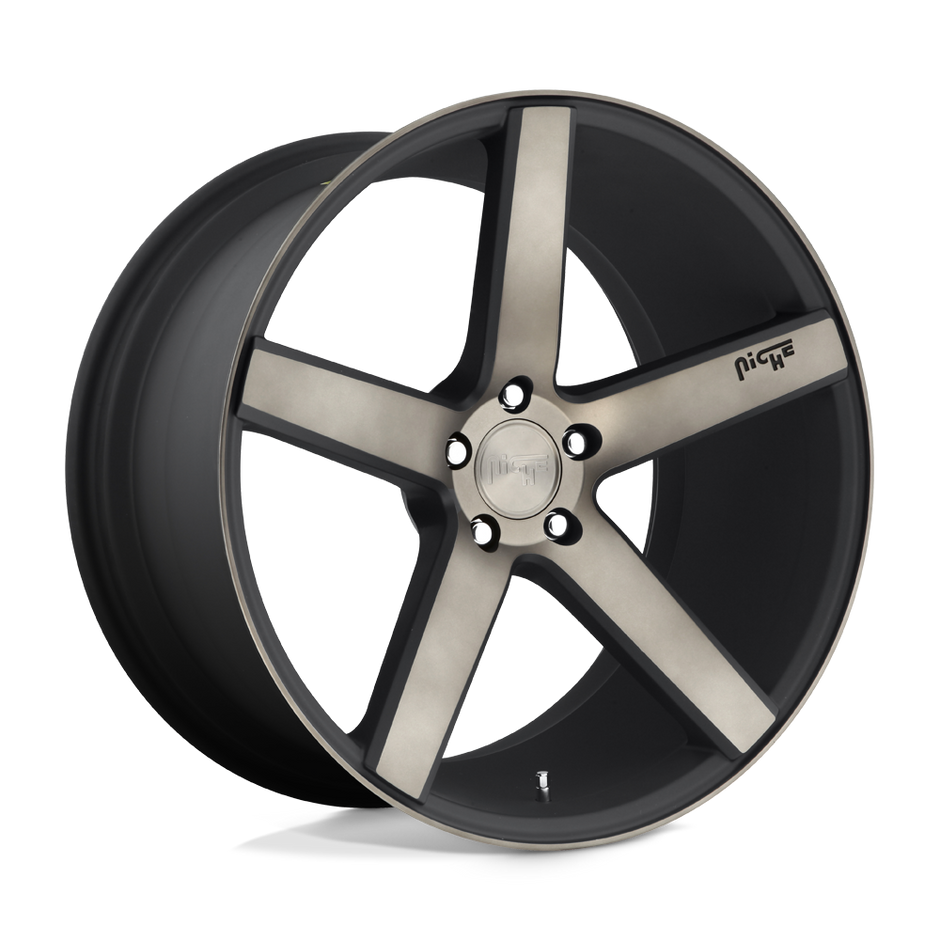 Niche M134 Milan 19x8.5 Matte Black w/DDT Machined 35mm ET 72.56mm CB 5x114.3