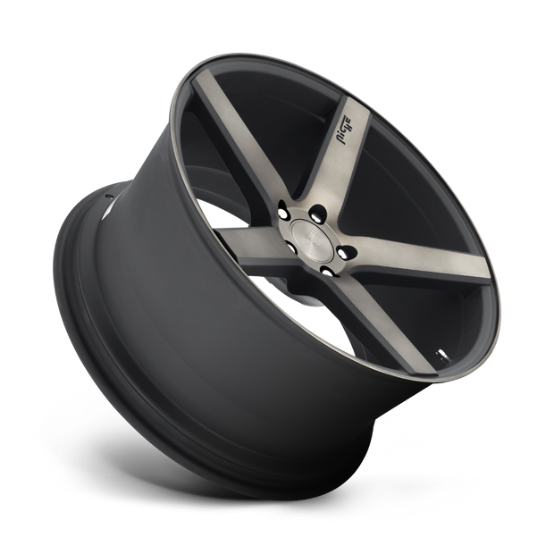 Niche M134 Milan 22x10 Matte Black w/DDT Machined 50mm ET Custom CB 5x130