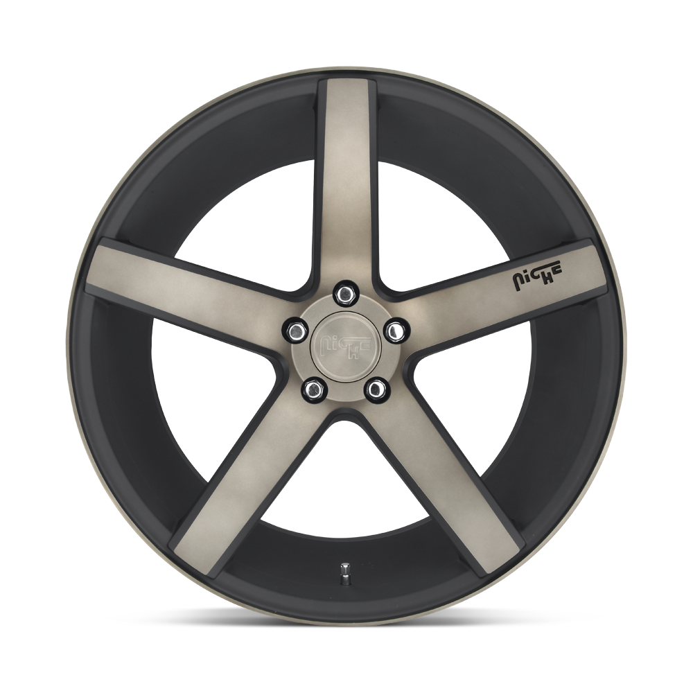 Niche M134 Milan 19x8.5 Matte Black w/DDT Machined 35mm ET 72.56mm CB 5x114.3