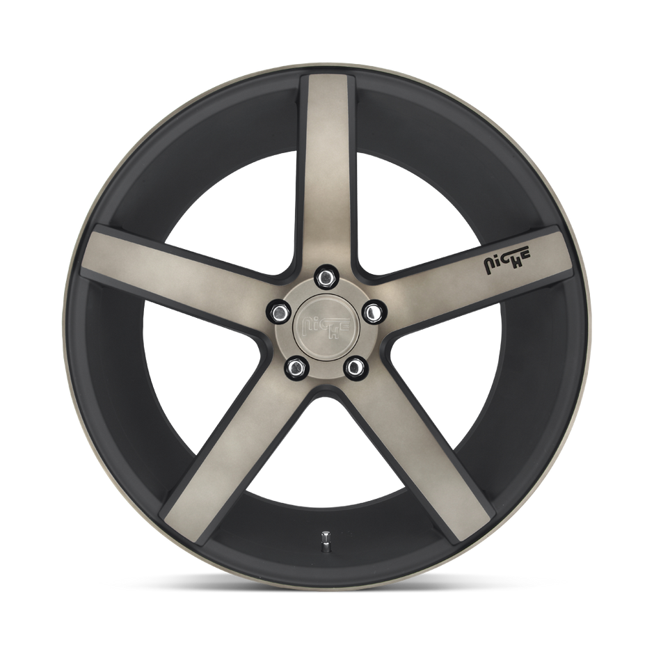 Niche M134 Milan 19x8.5 Matte Black w/DDT Machined 35mm ET 72.56mm CB 5x114.3