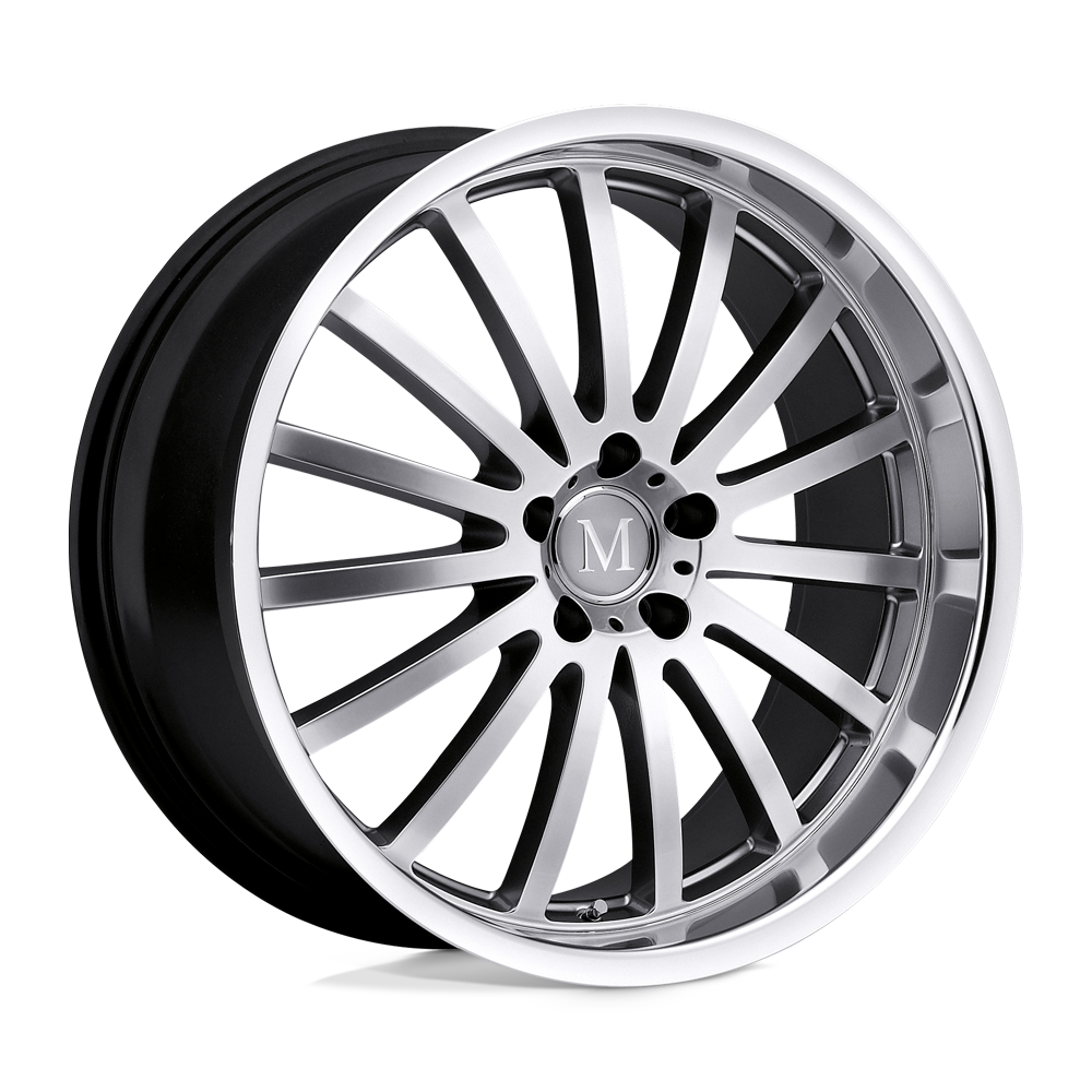 Mandrus Millenium 19x9.5 Hyper Silver w/Mirror Cut Lip 25mm ET 66.56mm CB 5x112