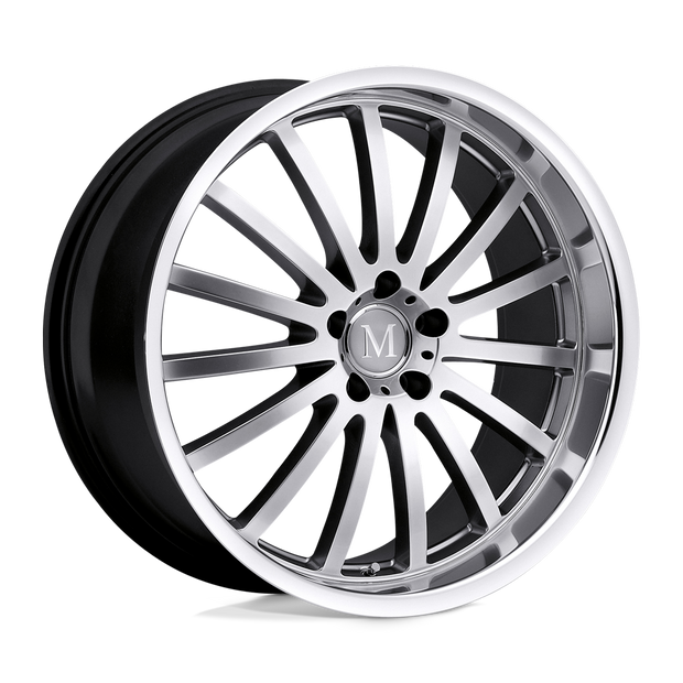 Mandrus Millenium 19x9.5 Hyper Silver w/Mirror Cut Lip 25mm ET 66.56mm CB 5x112