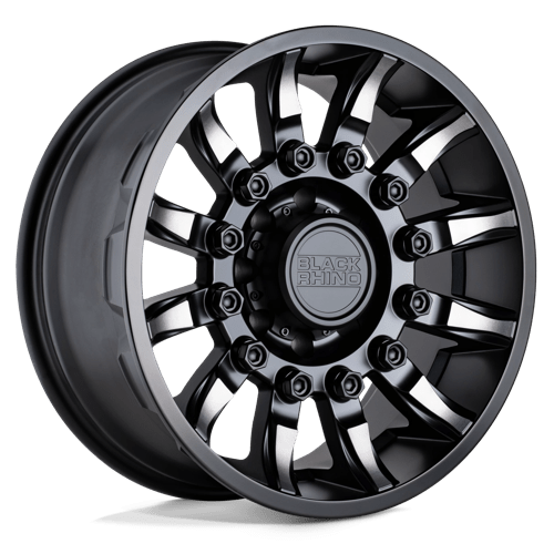 Black Rhino Hard Alloys Mission 17x8.5 Matte Black w/Machined Tint 0mm ET 67.06mm CB 6x120