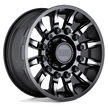 Black Rhino Hard Alloys Mission 17x8.5 Matte Black w/Machined Tint 0mm ET 67.06mm CB 6x120