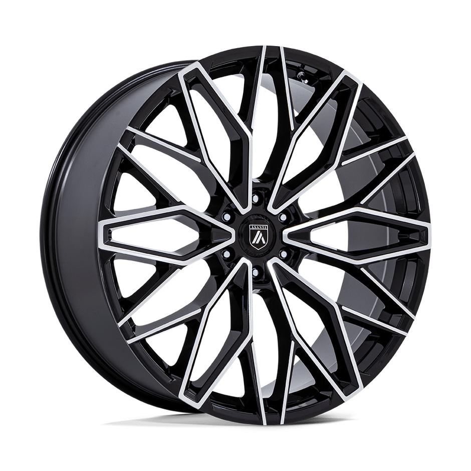 Asanti Wheels AB050 Mogul 6 22x9.5 Gloss Black w/Machined Face 25mm ET 87.1mm CB 6x135