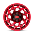 XD Wheels XD860 Onslaught 22x12 Candy Red -44mm ET 71.5mm CB 5x127 wheel