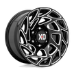 XD Wheels XD860 Onslaught 22x12 Gloss Black Milled -44mm ET 125.1mm CB 8x165.1 wheel