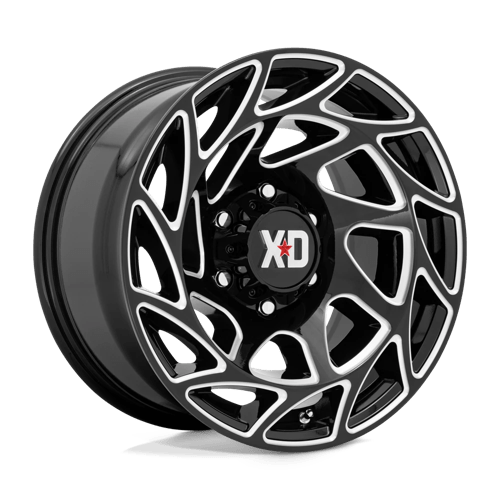 XD Wheels XD860 Onslaught 17x9 Gloss Black Milled -12mm ET 71.5mm CB 5x127 wheel