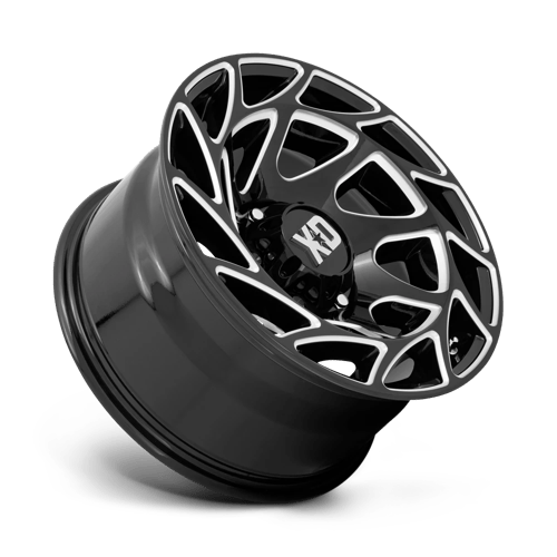 XD Wheels XD860 Onslaught 22x12 Gloss Black Milled -44mm ET 125.1mm CB 8x170 wheel
