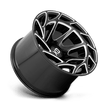 XD Wheels XD860 Onslaught 20x12 Gloss Black Milled -44mm ET 106.1mm CB 6x139.7 wheel