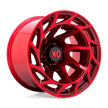 XD Wheels XD860 Onslaught 22x12 Candy Red -44mm ET 106.1mm CB 6x139.7 wheel