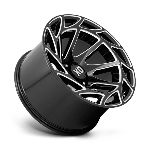 XD Wheels XD860 Onslaught 22x12 Gloss Black Milled -44mm ET 106.1mm CB 6x139.7 wheel