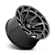 XD Wheels XD860 Onslaught 22x12 Gloss Black Milled -44mm ET 106.1mm CB 6x139.7 wheel