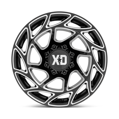 XD Wheels XD860 Onslaught 20x10 Gloss Black Milled -18mm ET 125.1mm CB 8x170 wheel