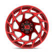 XD Wheels XD860 Onslaught 20x10 Candy Red -18mm ET 106.1mm CB 6x139.7 wheel