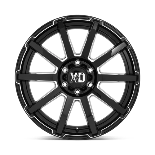 XD Wheels XD847 Outbreak 17x8 Gloss Black Milled wheel