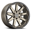 Black Rhino Hard Alloys Oceano 20x12 Matte Bronze w/Black Ring -44mm ET 71.5mm CB 5x127