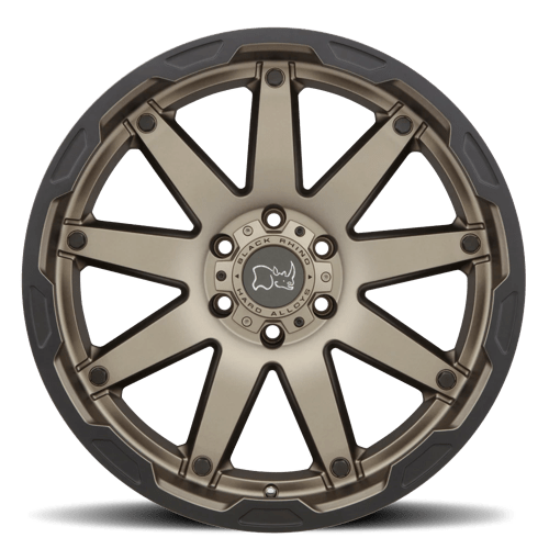 Black Rhino Hard Alloys Oceano 20x12 Matte Bronze w/Black Ring -44mm ET 71.5mm CB 5x127