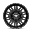 American Force Omen SD forged wheels in gloss black milled finish, face view