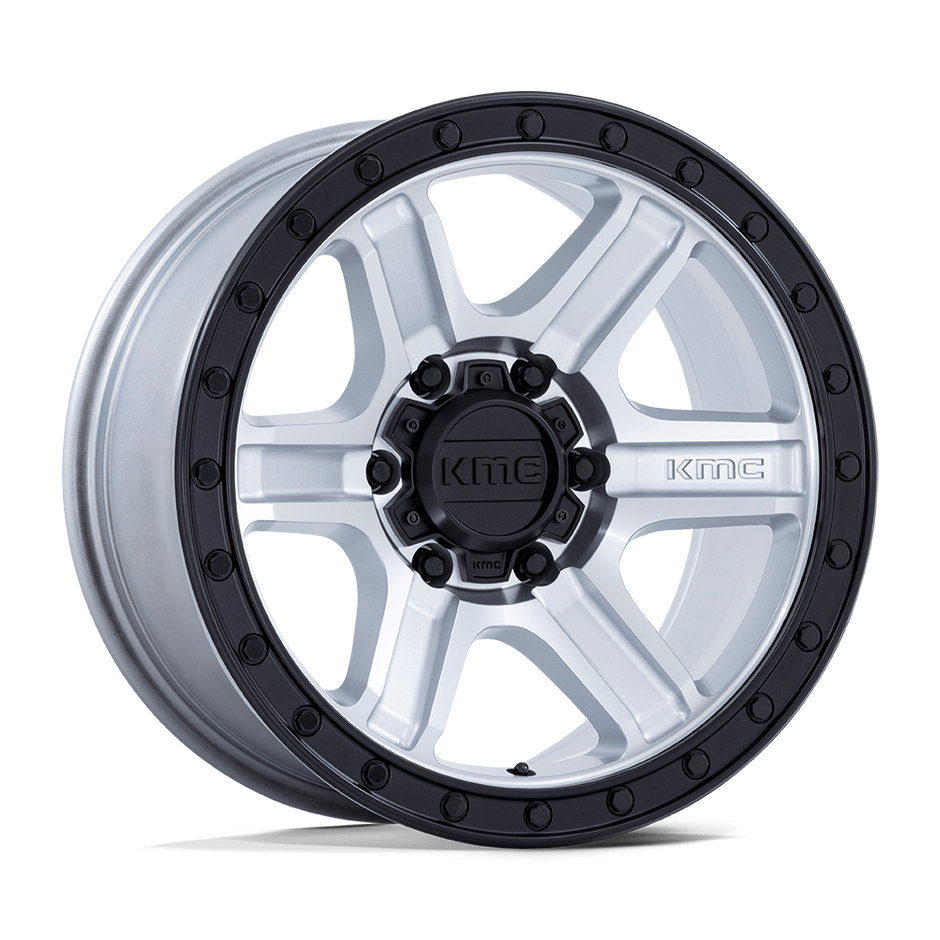 KMC Wheels KM551 Outrun 17x8.5 Machined w/Gloss Black Lip -10mm ET 71.5mm CB 5x127