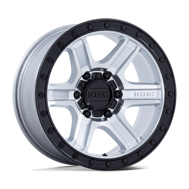 KMC Wheels KM551 Outrun 17x8.5 Machined w/Gloss Black Lip -10mm ET 71.5mm CB 5x127