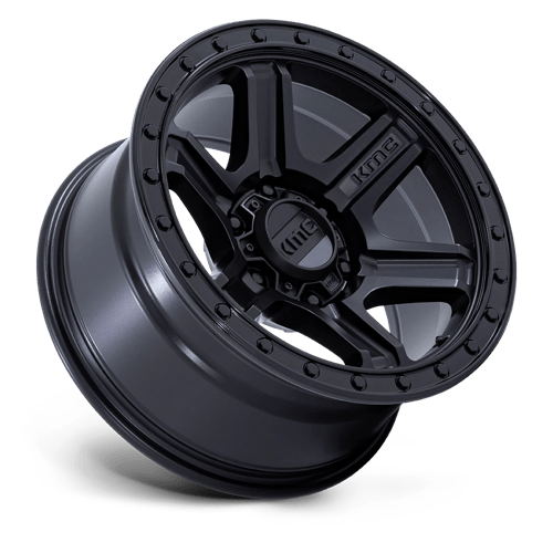 KMC Wheels KM551 Outrun 17x8.5 Matte Black w/Gloss Black Lip -10mm ET 71.5mm CB 5x127
