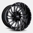 Hardrock Offroad Overdrive 20x12 Gloss Black Milled -51mm ET 108mm CB 6x135/6x139.7 wheel