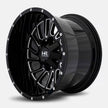 Hardrock Offroad Overdrive 20x12 Gloss Black Milled -51mm ET 110.3mm CB 5x150/5x139.7 wheel