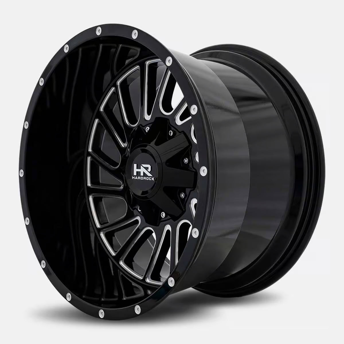 Hardrock Offroad Overdrive 20x10 Gloss Black Milled -19mm ET 108mm CB 6x135/6x139.7 wheel