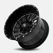 Hardrock Offroad Overdrive 20x12 Gloss Black Milled -51mm ET 125.2mm CB 8x170 wheel