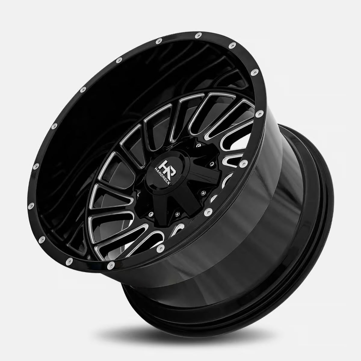 Hardrock Offroad Overdrive 20x9 Gloss Black Milled wheel