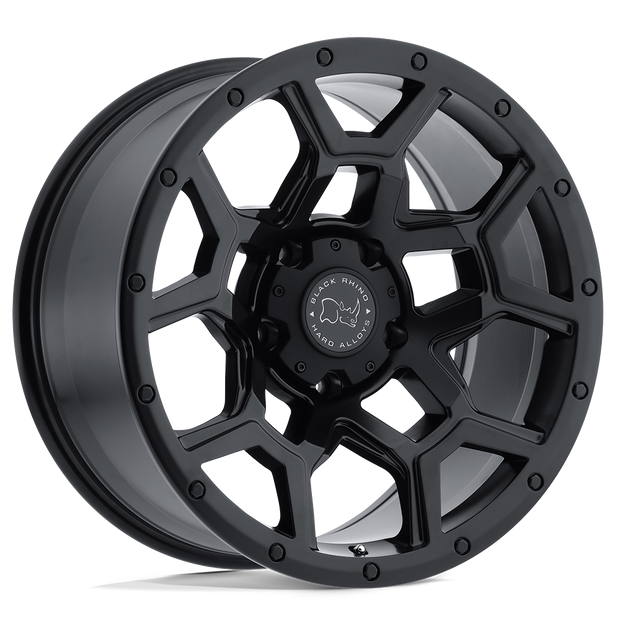 Black Rhino Hard Alloys Overland 17x8 Matte Black 30mm ET 71.5mm CB 5x127