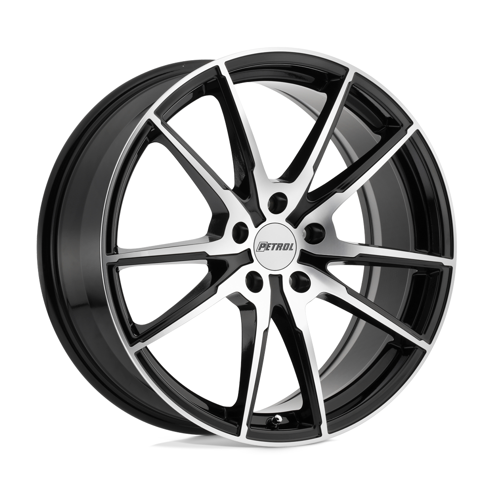 Petrol P0A 19x8 Gloss Black w/Machined Cut Face 35mm ET 72.1mm CB 5x100