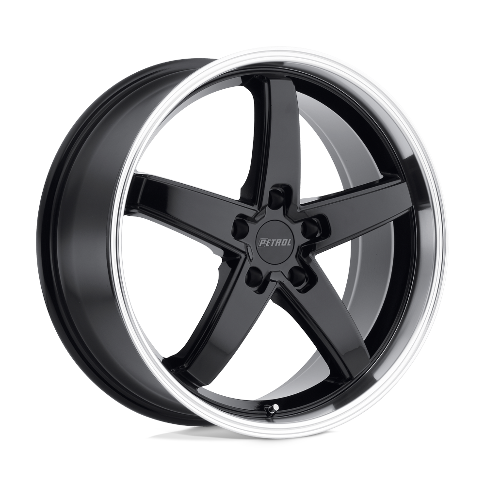 Petrol P1B 17x8 Gloss Black w/Machined Cut Lip 32mm ET 72.1mm CB 5x112