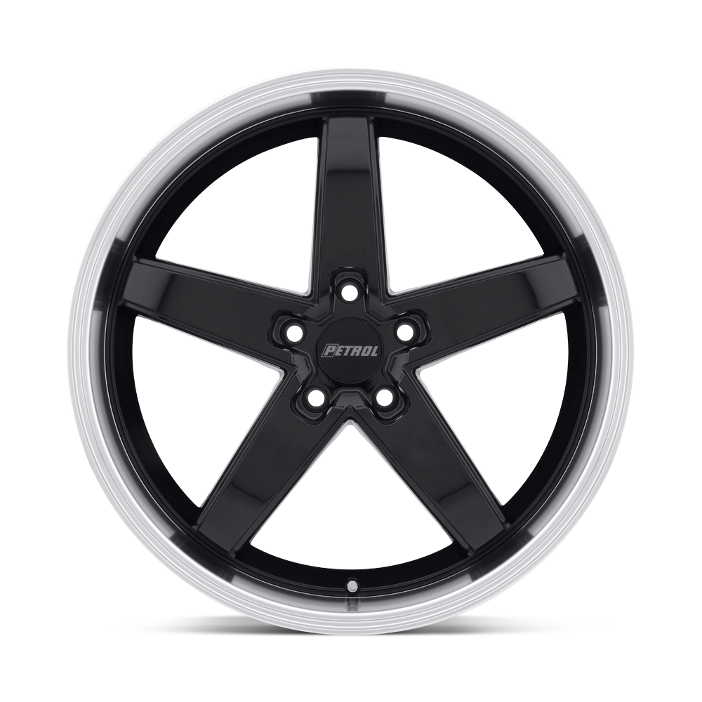Petrol P1B 17x8 Gloss Black w/Machined Cut Lip 32mm ET 72.1mm CB 5x112