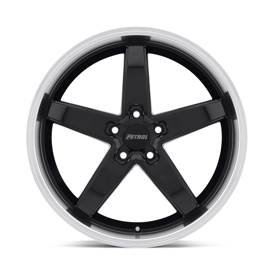 Petrol P1B 17x8 Gloss Black w/Machined Cut Lip 32mm ET 72.1mm CB 5x112