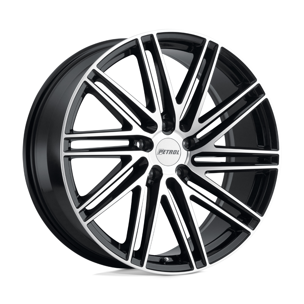 Petrol P1C 17x8 Gloss Black w/Machined Cut Face 35mm ET 76.1mm CB 5x120