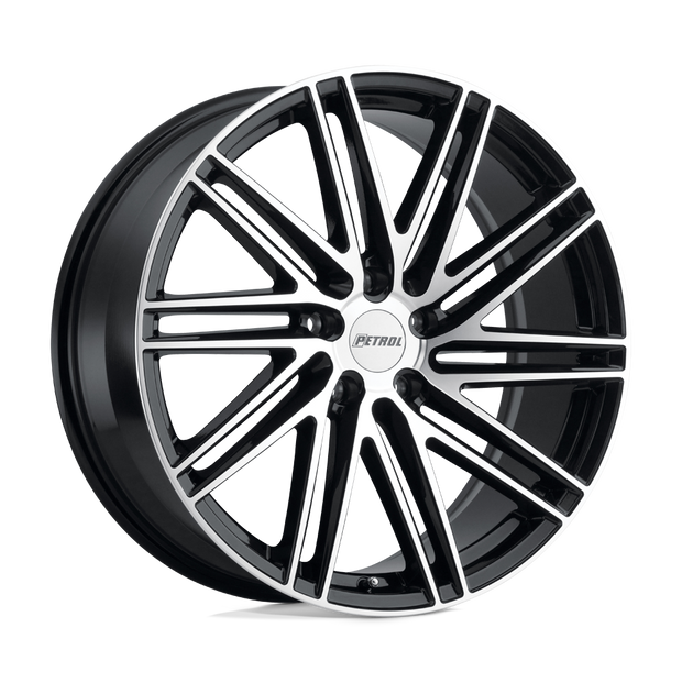 Petrol P1C 17x8 Gloss Black w/Machined Cut Face 35mm ET 76.1mm CB 5x120
