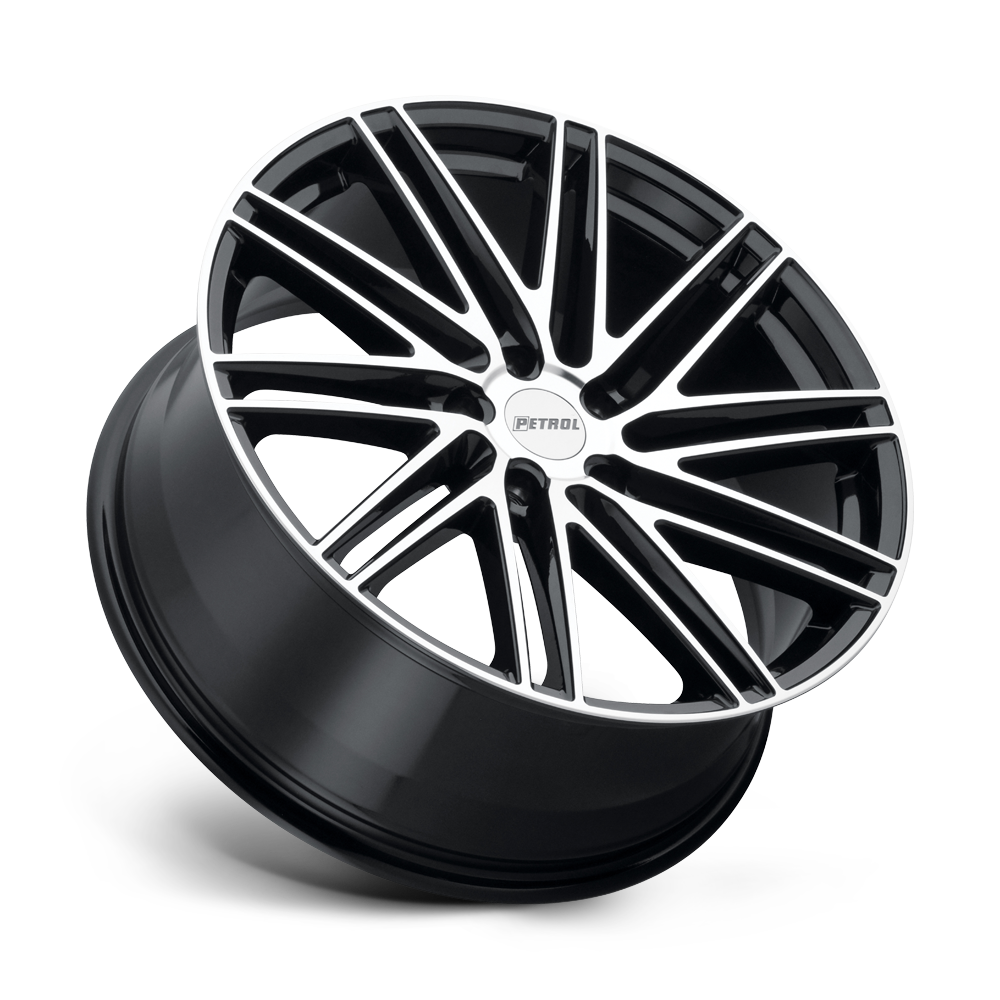Petrol P1C 17x8 Gloss Black w/Machined Cut Face 35mm ET 76.1mm CB 5x120