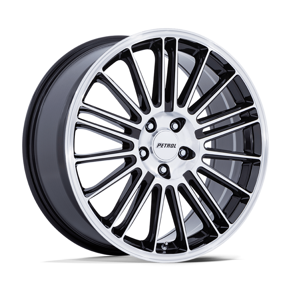 Petrol PE001 P1D 17x8 Gloss Black w/Machined Face 40mm ET 72.56mm CB 5x114.3