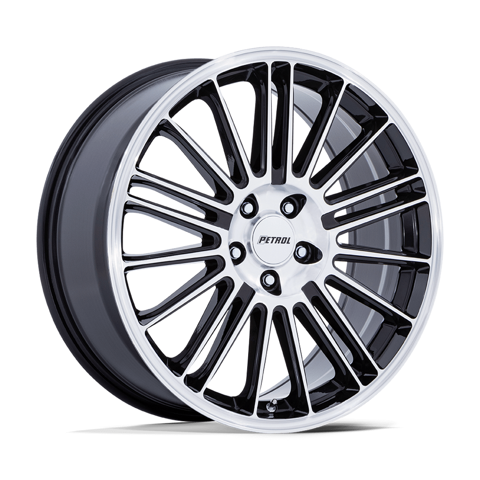 Petrol PE001 P1D 17x8 Gloss Black w/Machined Face 40mm ET 72.56mm CB 5x114.3