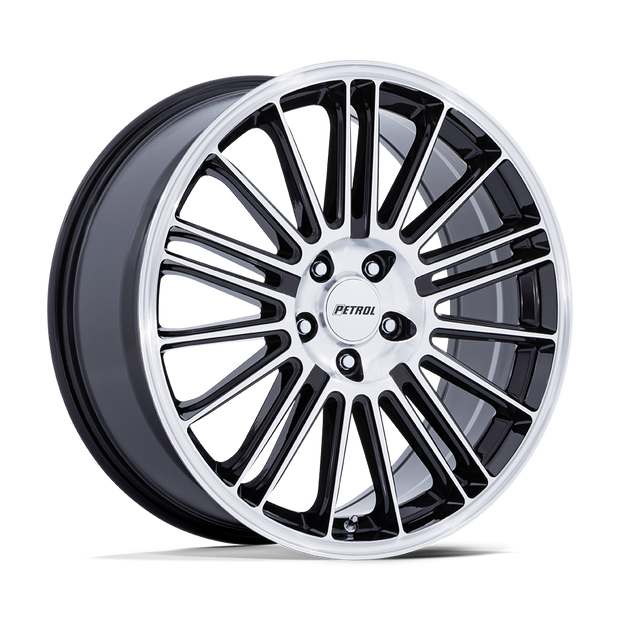 Petrol PE001 P1D 17x8 Gloss Black w/Machined Face 40mm ET 72.56mm CB 5x114.3