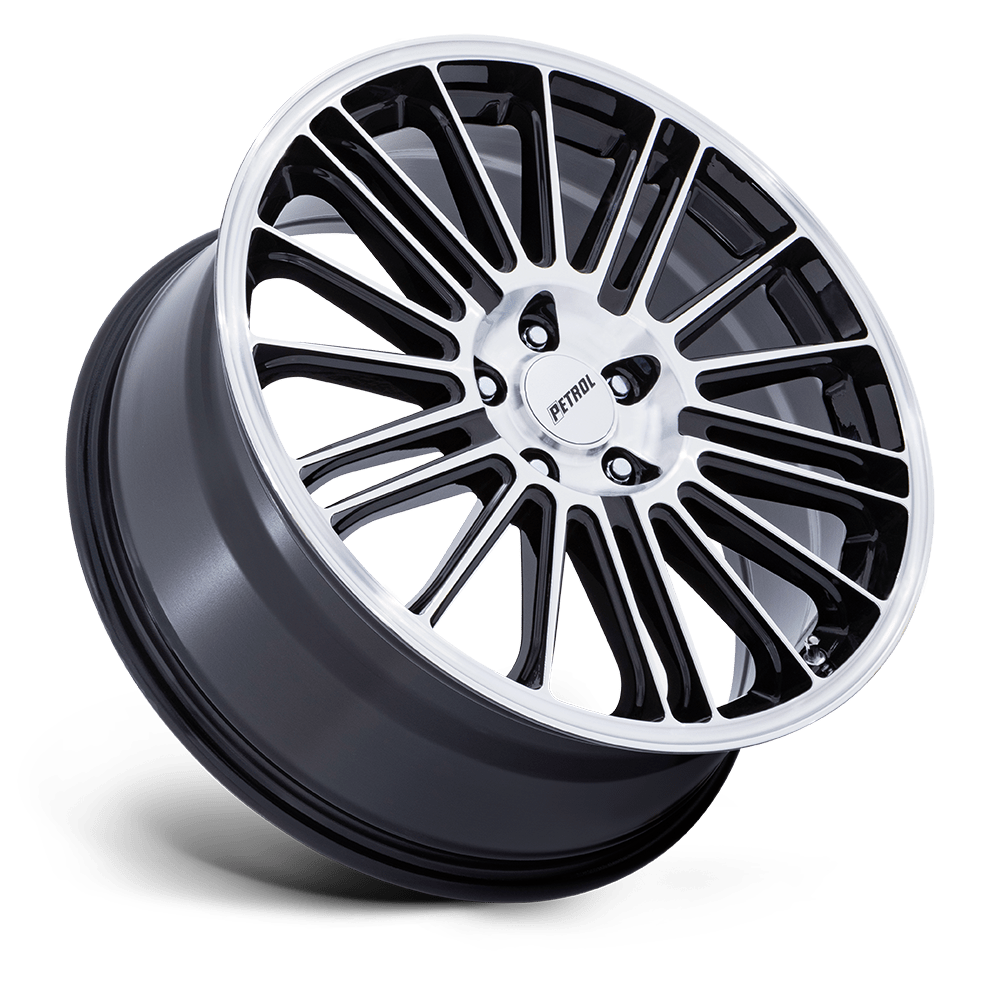 Petrol PE001 P1D 17x8 Gloss Black w/Machined Face 40mm ET 72.56mm CB 5x114.3