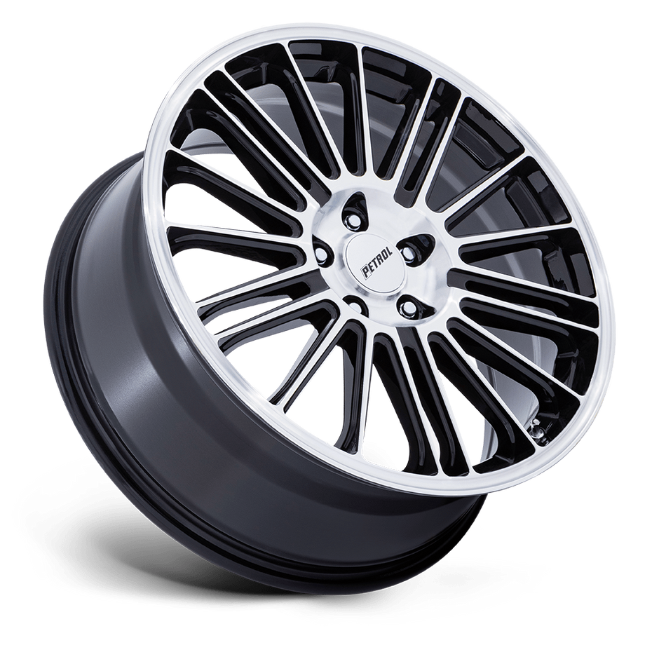 Petrol PE001 P1D 17x8 Gloss Black w/Machined Face 40mm ET 72.56mm CB 5x114.3