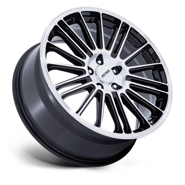 Petrol PE001 P1D 17x8 Gloss Black w/Machined Face 40mm ET 72.56mm CB 5x114.3
