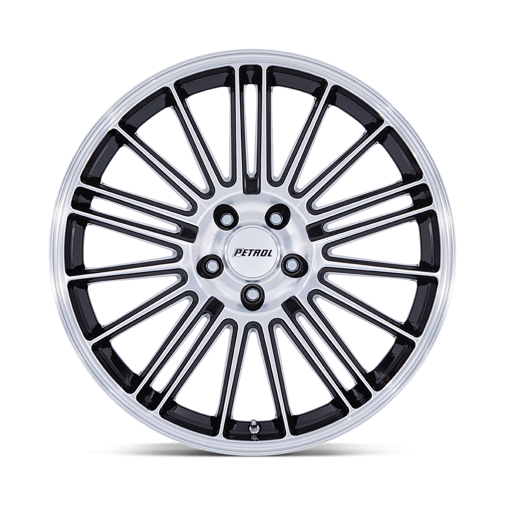 Petrol PE001 P1D 17x8 Gloss Black w/Machined Face 40mm ET 72.56mm CB 5x114.3