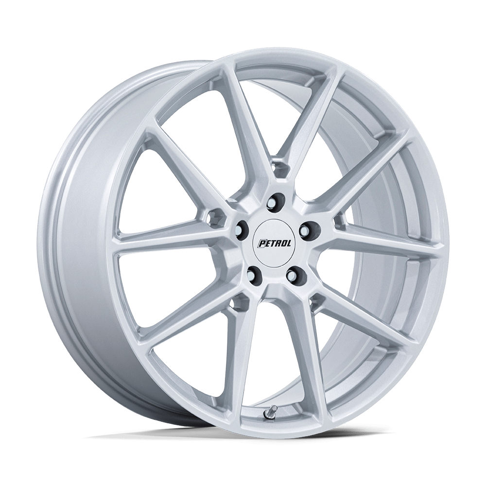 Petrol PE002 P1E 17x8 Gloss Silver 40mm ET 72.56mm CB 5x114.3