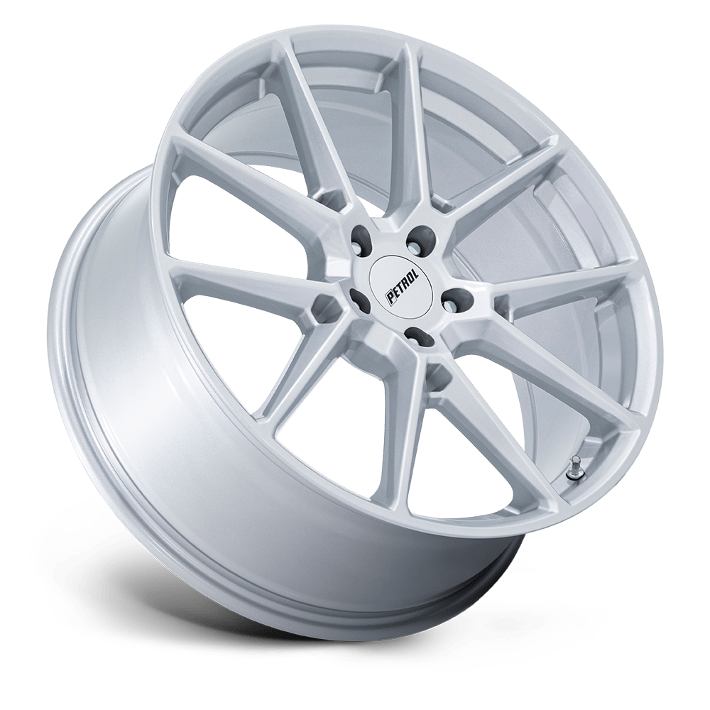 Petrol PE002 P1E 17x8 Gloss Silver 40mm ET 72.56mm CB 5x114.3